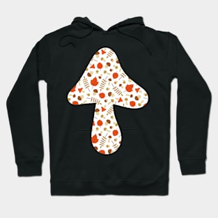 Mushroom and leaf pattern Hoodie